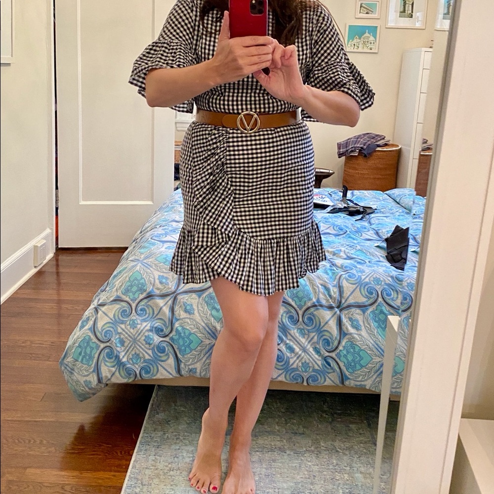 1st Sight Size M Cotton Gingham Dress looks NEW
